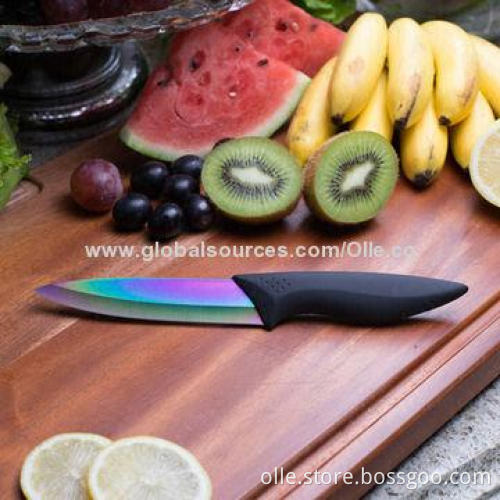 Ceramic Chef Knife with Titanium Golden Color Coating